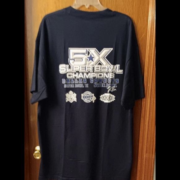 Dallas Cowboys Mens Short Sleeved Tee~5X Super Bowl Champs 2XL NWOT - Picture 2 of 12